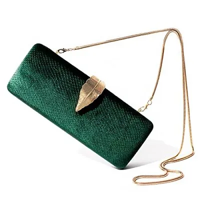 Before & Ever Evening Clutch Long Emerald Green Women Clutch Handbags Bag • $26.99