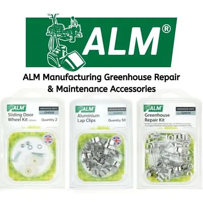 £5.45 • Buy ALM Greenhouse Maintenance & Repair Kits Sliding Door Wheel Lap Clips Bolts Nuts