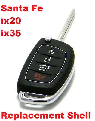 4B Replacement Remote Car Key Shell Suitable For Hyundai SANTA FE Ix35 Ix20 Ix40 • $15.90