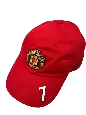 Nike TEAM Manchester United C. Ronaldo #7 Swoosh Red Adjustable Hat Cap NWOT • $49.99