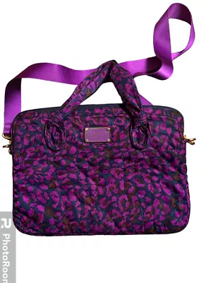 MARC Marc Jacobs Purple Blue Nylon Stitch Detail Laptop Crossbody Bag • $105