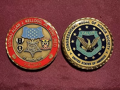 SGTMAJ Allan Kellogg USMC Medal Of Honor Challenge Coin Vietnam • $75