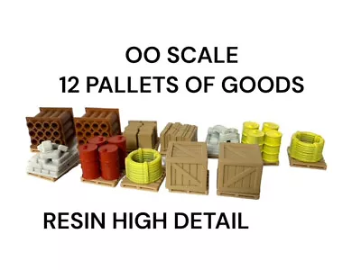 OO Scale 12x Pallets Of Stock/Goods OO Gauge Resin High Detail • £7.49