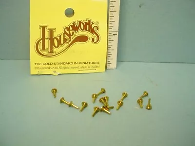 Miniature Brass Knobs (Pkg Of 16) #HW12005 Houseworks 1/12th • $5.95