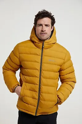 Mountain Warehouse Seasons Men's Fur Lined Padded Jacket Microfibre Insulation • £39.99