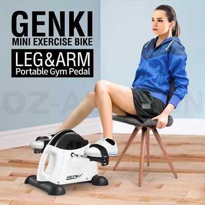 Genki Mini Exercise Bike Portable Pedal Exerciser Leg Arm Cycle Machine W/LCD • $54.95