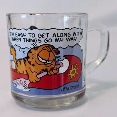 Garfield And Odie Glass Mug McDonalds Jim Davis 1978 Vintage • $9.50