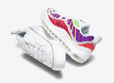 Women's Nike Air Max 98 LX Tear Away Multicolor White CJ0634-101 Running Retro • $49.99