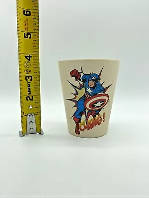 Marvel Captain America 4” Plastic 6 Oz Cup Jack Kirby Retro Vandor Products • $1.99