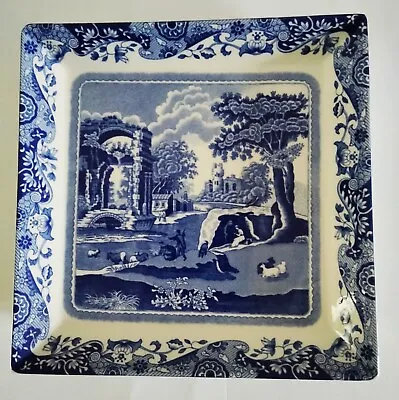 £14.99 • Buy Small Square Blue Spode Italian Design Serving Dish Platter 6  Sq