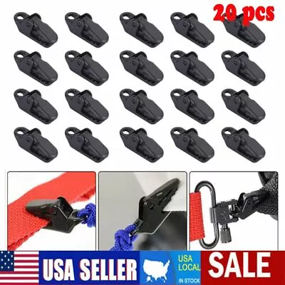 $8.59 • Buy 20Pcs Camping Awning Canopy Clamp Tarp Clip For Car Boat Cover Emergency Tent US