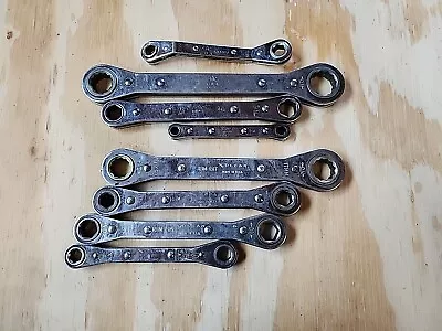 Snap-on + Mac + Vulcan USA 8 Pc SAE Ratcheting Box End Wrench Metric Lot Read • $0.99