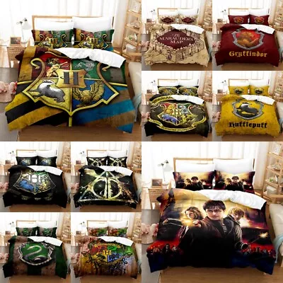 $43.89 • Buy Harry Potter Duvet Quilt Cover Pillowcase Single Double Queen King Bedding Set