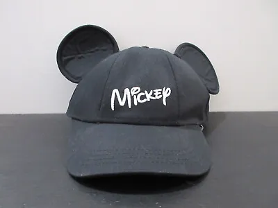 Disney Hat Cap Snap Back Black White Mickey Mouse Ears Magic Kingdom Mens • $18.88