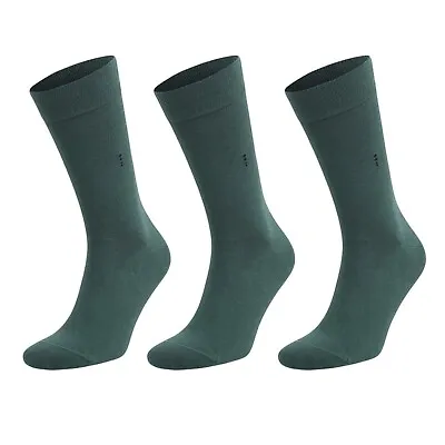 Dark Green Bamboo Dress Trouser Socks For Men 3 Pairs • $11.39