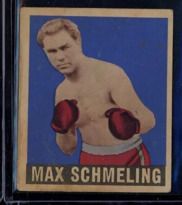 1948 Leaf Boxing #32 Max Schmeling Back Staining VG LOOK! • $25