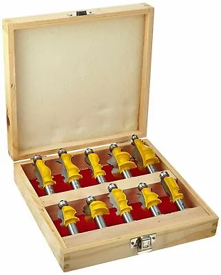 1/2  Shank Casing Base Molding Router Bit Woodwork Tenon Cutter Set W/Box • $14.65