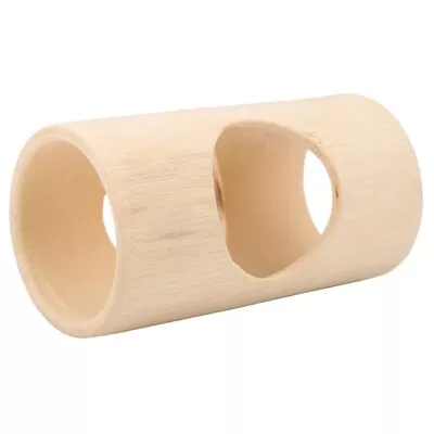 Hamster Chew Natural Wood Tunnel 3 Holes Bamboo Tube For Small • £7.69