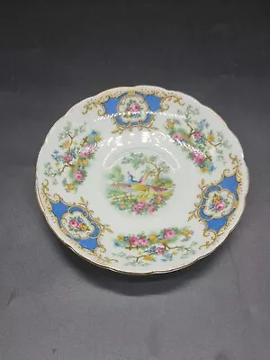 Vintage Foley Broadway Saucer Bone China Floral Bird White • $6.39