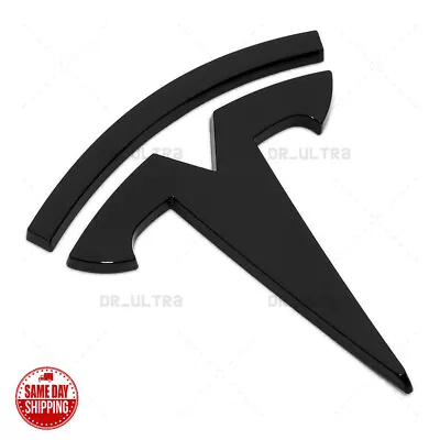 Tesla Model S Rear Luggage Lid T Nameplate Logo Badge Emblem Sport Gloss Black • $32.99