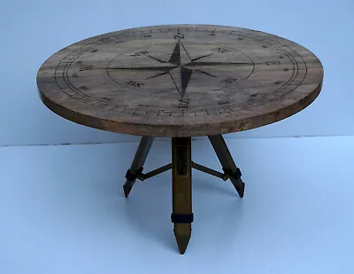 Nautical Compass Directional Coffee Tripod Table Bar Cafe & Restaurant Decor • $220.78