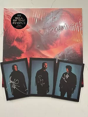 Muse Will Of The People Red Black Marble Vinyl Lp Signed Art Cards Autographed • $79.96