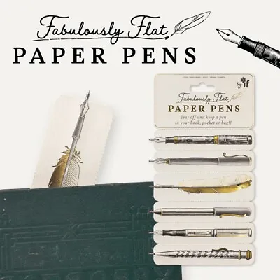 Fabulously Flat Paper Pens | Reader | Writer | Poet | Book Lover • £8.49