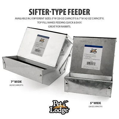 Sifter-Type Rabbit Feeder Mesh Bottom Lid - 20 Oz Or 42 Oz Available NEW • $13.95