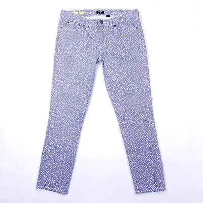 J.Crew Toothpick Women's Denim Polka-dot Blue Jeans Size 29 ( Measures 30x27 )  • $13.95