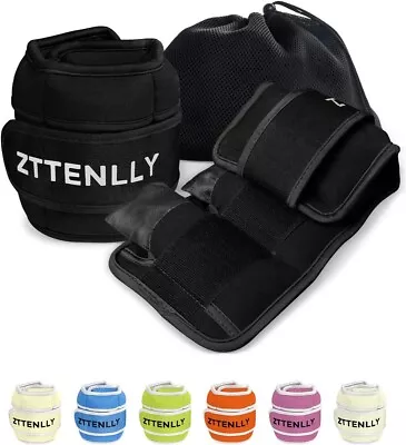 ZTTENLLY Adjustable Ankle Weights For Women Men And Kids | 1 Pair (Black) • $22.99