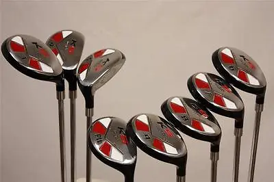 Senior Big Tall Xxl +2 New All Hybrids Graphite 3-pw Golf Clubs Set Jumbo Grips • $595.52