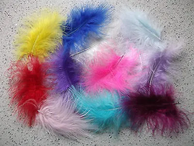 20 Large 10 - 15 Cms Long Marabou Feathers In A Choice Of Colours Or Mixed Packs • £2.99