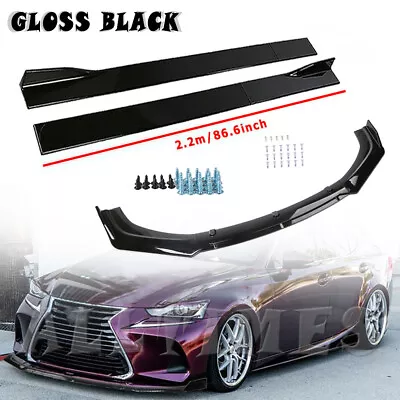 For Lexus IS300 IS250 IS200t IS F Side Skirt Spoiler Splitter + Front Bumper Lip • $115.99