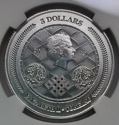 2021 Tokelau 1 Oz .999 Silver Chronos $5 Five Dollars Ngc Ms70 Pm0050 • $150