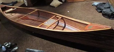 $3499.99 • Buy Rare Vintage Custom Made Zoe Cedar Strip Canoe 18 Feet Two Person Net Seats Oar