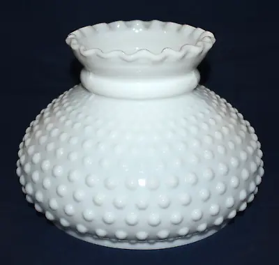 Vintage White Milk Glass Hobnail Gwtw Student Lamp Shade 6 7/8  • $24.95