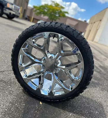 4 NEW - 22  Chrome Snowflake Wheels Rims For Chevy Silverado Suburban Tahoe Z71 • $1199