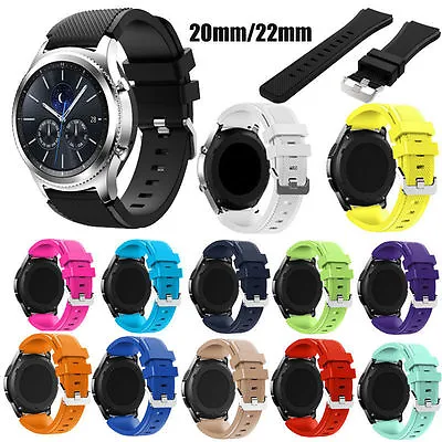 Silicone Bracelet Strap Watch Band For Samsung Gear S3 Frontier/Classic 22mm 46 • $8.99