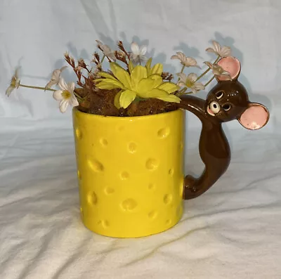 Rare VINTAGE MCM TOM & JERRY Mouse Cheese MUG METRO GOLDWYN MAYER • $35