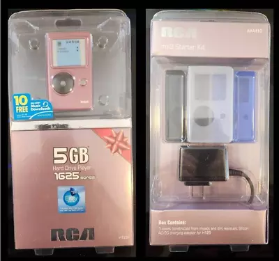 RCA 5 GB Hard Drive MP3 Music Player H125P  & MP3 Starter Kit AVA410 UNOPENED • $36.89