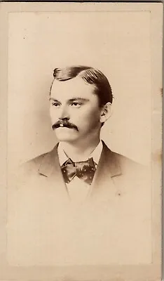 Antique CDV Photo Gentleman Portrait 1800s Parkersburg VA • $9.95