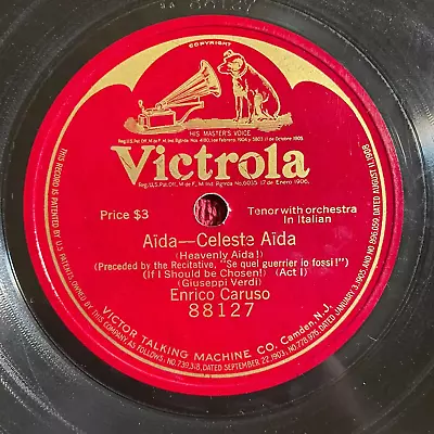 VICTROLA 88127 Enrico Caruso 78rpm 12  Aida-Celeste Aida • $10.81