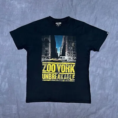 Zoo York Unbreakable Shirt Adults Extra Large Black Retro Skater Skate Dad Mens • £2.47