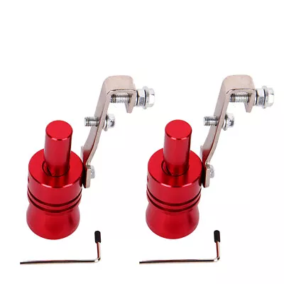 2Pcs XL Turbo Sound Whistle Muffler Exhaust Pipe Simulator Whistler Auto Car Red • $12.99