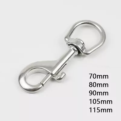 Bolt Snaps Scuba Diving 304 Marine Grade  Stainless Steel Swivel Hook Clip • £3.59