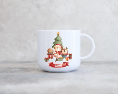 Children's Personalised Unbreakable Plastic Cup Kids Christmas Eve 6oz Cup • £7.50