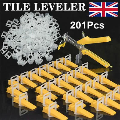 £10.98 • Buy 201PCS Tile Leveling Spacer System Tool Kit Clips Wedges Flooring Lippage Plier+