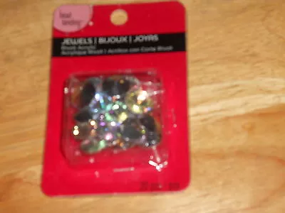 3 PACKS: Rivoli 1/2  Round NO SEW HOLES Clear AB Rainbow Acrylic Jewels NEW • $9.95