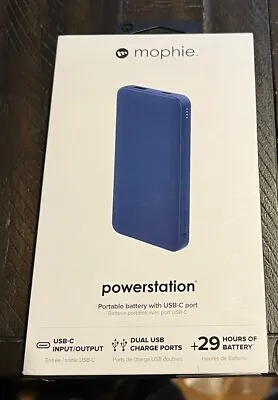 Mophie Powerstation 8000mAh Portable Battery With USB-C / USB-A Port - Navy -NEW • $16.99