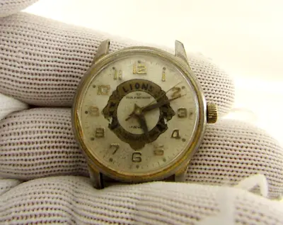 Vintage Paul Portinoux 17 Jewels LIONS INTERNATIONAL Man's Watch Nice! • $44.99